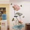 Pvc Lotus Wall  Stickers Self-adhesive Wallpaper For Bedroom Living Room Dining Room Commercial