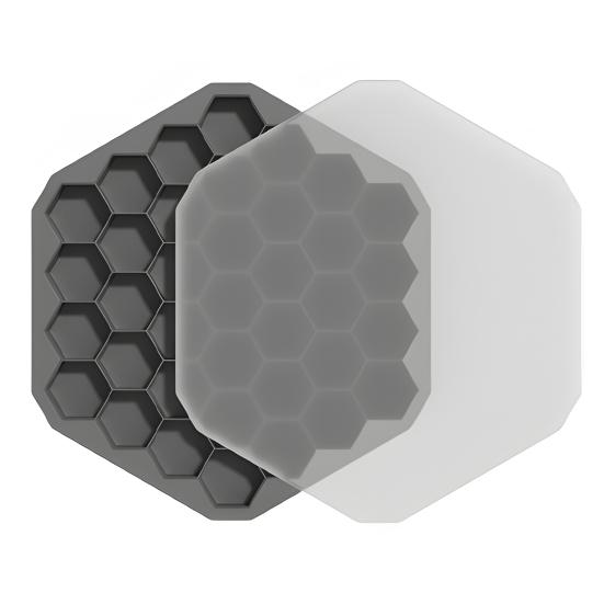 

Силиконовые формы для льда с крышкой 37 ячеек Сотовые формы для льда для виски коктейлей Многоразовый ледогенератор Семейная вечеринка Барные принадлежности серый