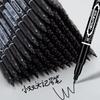 10pcs Double Head Marker Pen Permanent Markers Pens Waterproof Black/Blue/Red Oily Ink Pen For School Stationery Office Supplies