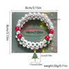 3Pcs/Set Merry Christmas Tree Snowman Santa Claus Bracelets For Women Men Acrylic Beads Christmas Deer Bracelet New Year Jewelry