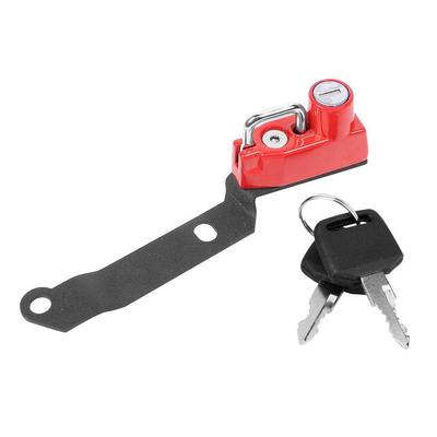 Blokada kasku, Qiilu Blokada kasku, MT25 MT03 YZF R25 R3 2014-2019 Modyfikacja motocykla Stop aluminium Antykradzieżowa Blokada kasku zabezpieczająca (Czerwony)