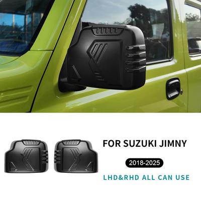 Matt Svart Backspegelkåpa för Suzuki Jimny JB64 JB74 2018-2025 Vänsterstyrd Högerstyrd ABS 1 Par