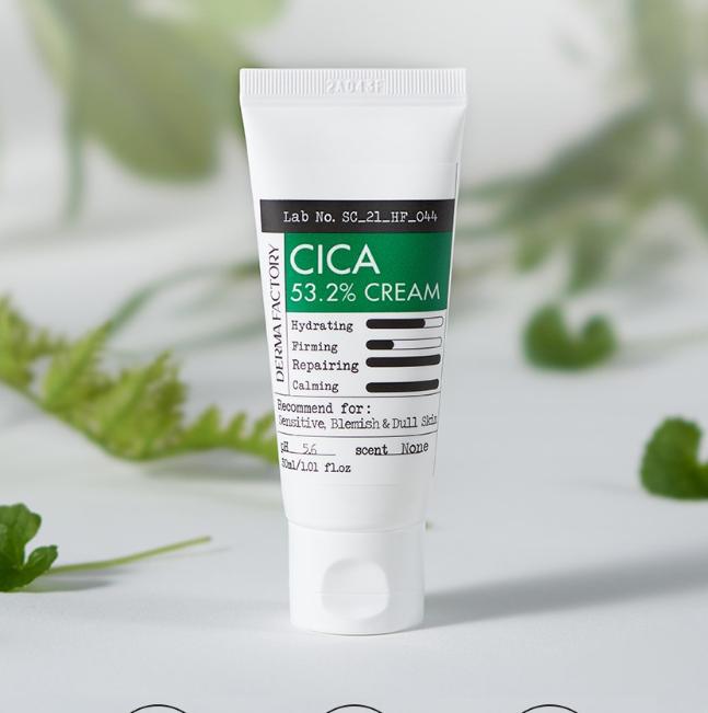 The Derma Factory Cica 53.2% Creme 30ml – Intensive Beruhigung & Hautregeneration