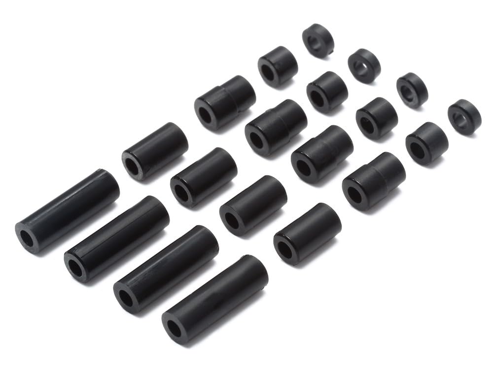 

Tamiya Mini 4WD Upgrade Parts Series 506 Lightweight Plastic Spacer Set 6 3 15506 No. (12 / 6.7 / / / 1.5mm) чорний