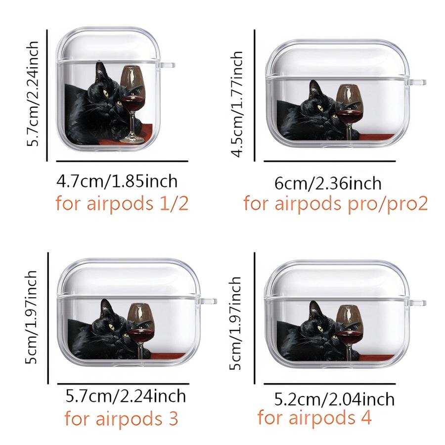 Clear Earphone Cases Cover Case For Airpods 2 Pro3 Pro2 4 1 Pro 3 Creative Kitten