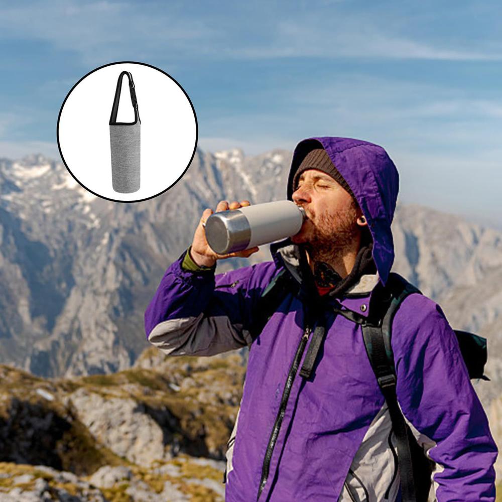 2Pcs Bottle Bag for Thermos Cups with Adjustable Shoulder Straps
