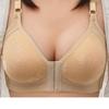 Women's Underwear Large Size Front Buttoned Bra Thin Without Steel Ring Gathered Anti-sagging Breathable and Comfortable