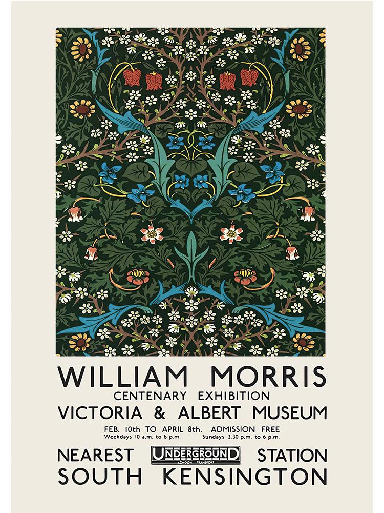 Nordic Posters And Prints Abstract William Morris Flower Leaf Bird Wall Art Canvas Painting Wall Pictures For Living Room Decor