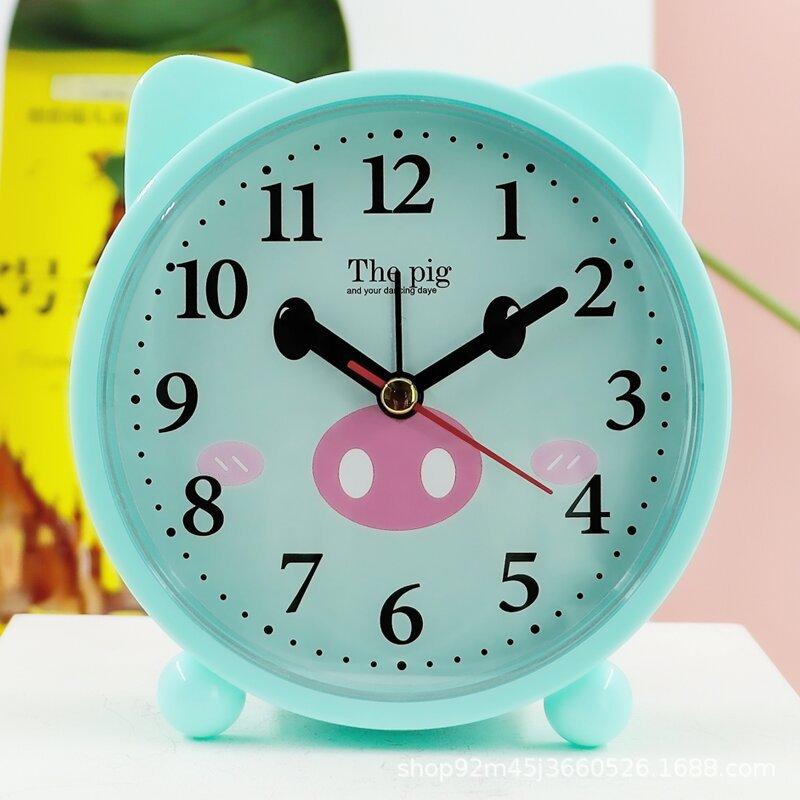 Alarm Clock Student Children Simple Stylish Silent Bedside Bedroom Wake Up Clock Cute Cartoon Clock Desk Gift