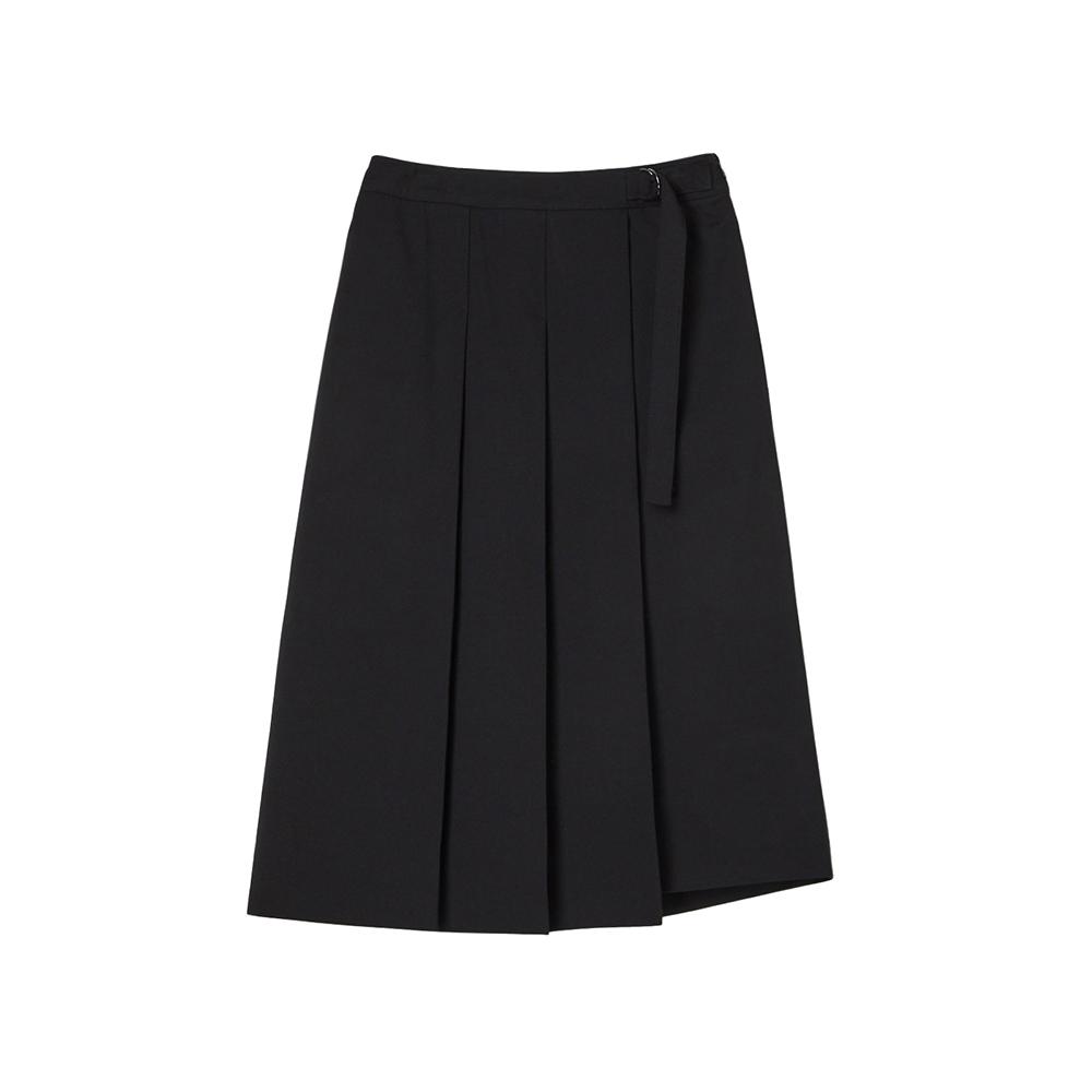 Rap Belt Pleated Asymmetrical Skirt Ar3Ws862