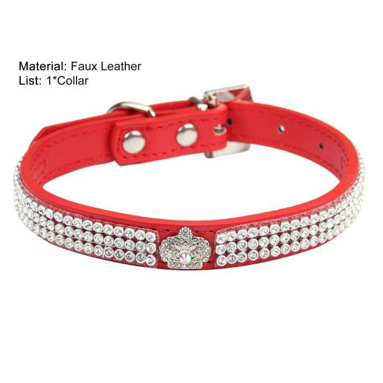 Collier pour animaux de compagnie à la mode ?Collier ras du cou réglable pour chien et chat avec strass intégrés