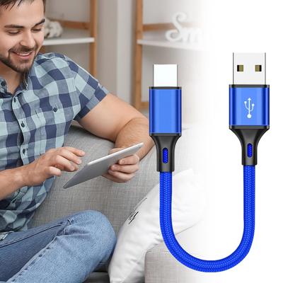 25cm Portable Ultra Short USB Fast Charging Cable For Power Bank MP3 MP4 CameraiPhoneXiaomiOneplus Phone Type C MicroCord