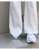 Women's White High-Waisted Micro-Flare Jeans - 2025 Spring Slimming Versatile Horseshoe Pants