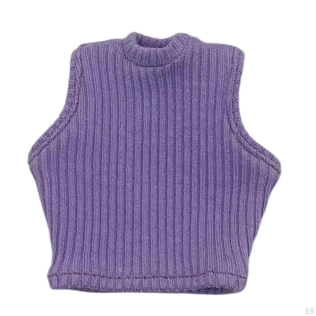 1/6 Knitted Vest with Dressed Pants The Relaxed Basic Knitting Tank Top for 12 Inches