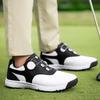 Mens Womens Golf Shoes Leather Sneakers Flat Walking Outdoor Professional Golf Shoes Big Size Black White