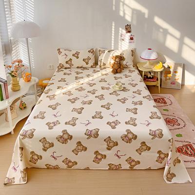 Skin-friendly Flat Bedsheet Cartoon Style Bed Linen Printed Bed Sheet Single/Double Flat Sheets Sabana (Pillowcase Need Order)