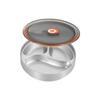 Shengjia 304 Stainless Steel Double-Layer Insulated Round Meal Plate