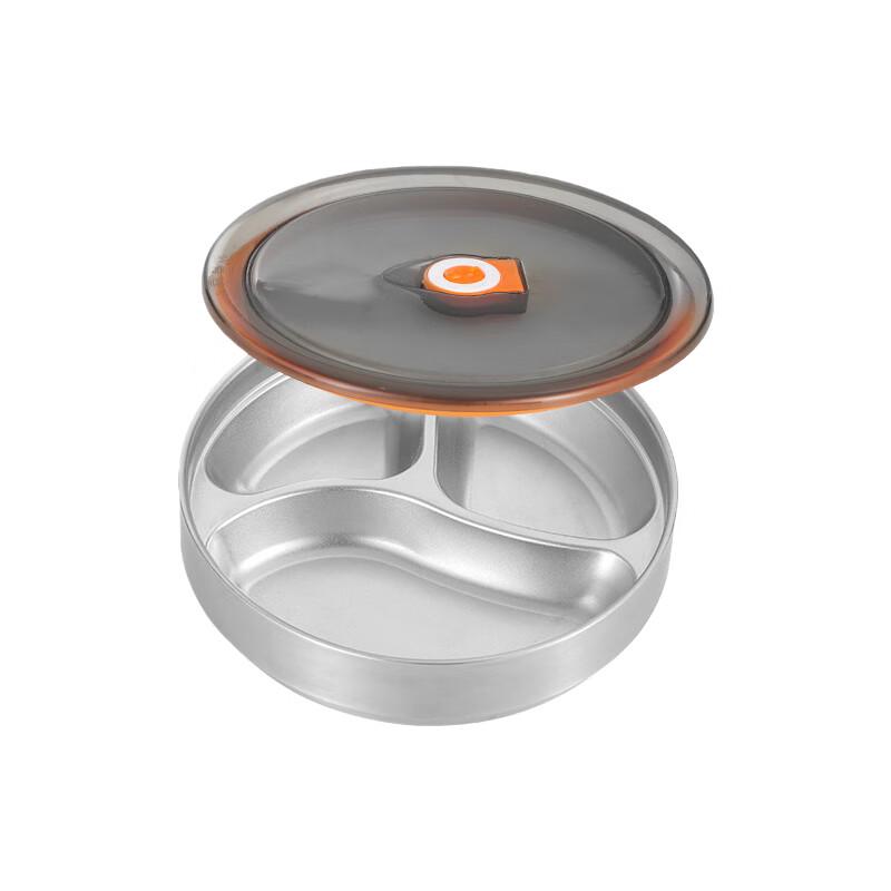 Shengjia 304 Stainless Steel Double-Layer Insulated Round Meal Plate