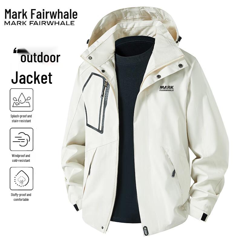 Mark Fairwhale Men's Hooded Windbreaker Jacket