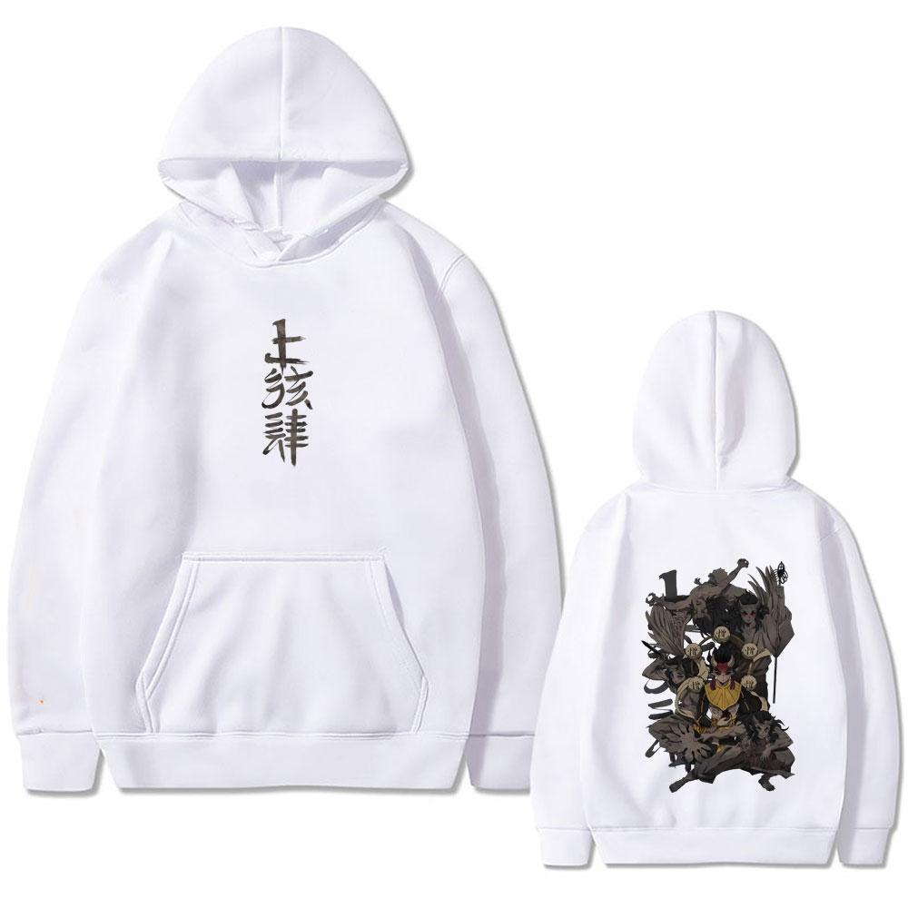 Anime Demon Slayer Hantengu Hoodie Men's Women's Cartoon Casual Fleece Pullover Hoodies Male Oversized Tracksuit