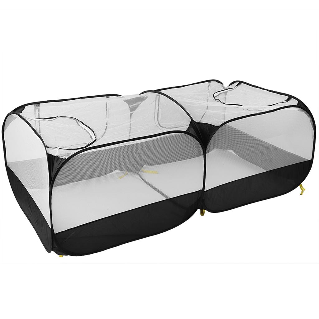 Portable Chicken Run Coop Foldable Small Animal Pen Outdoor Pet Fence for Hen Duck RabbitBlack