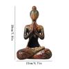 Figur Abstrakte Meditationsskulptur Sitzende Frau Dekorative Zen-Kerzenhalter Harz Yoga-Statue Schreibtisch