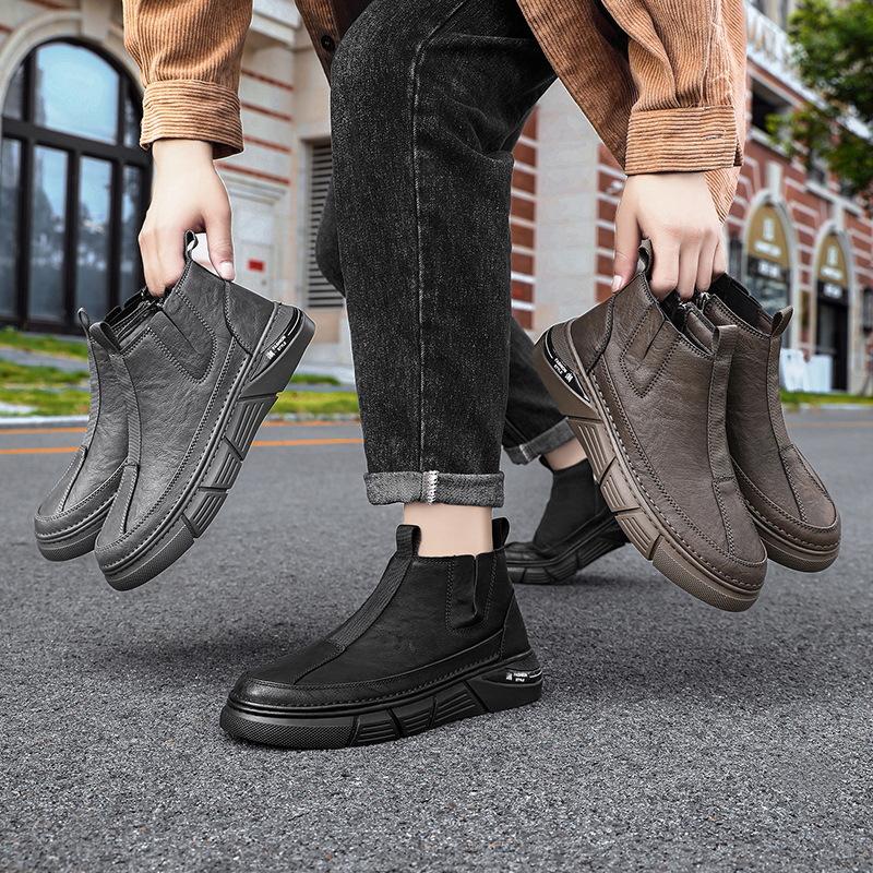 Martin boots men's trend 2025 new autumn men's high-top British tooling boots casual medium tube versatile men's boots