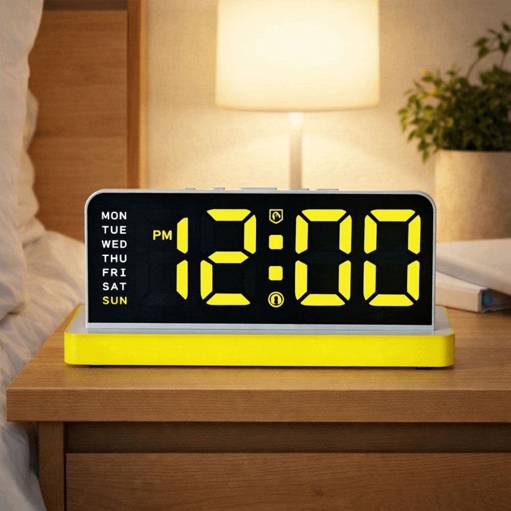 Large Screen Digital Alarm Clock Large Display Table Clock LED Electronic Clock  Home Use