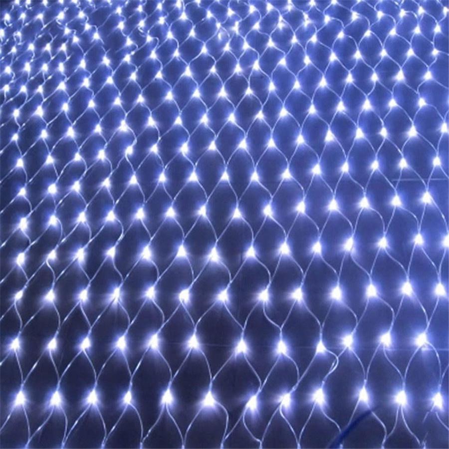 3x3m 6x4m 10x1m LED Net Mesh String Lights Outdoor Window Curtain Fairy Light Christmas Tree Bush Net Light for Garden Decor