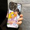 Candy 90s Cartoon Plating Phone Case For Iphone 16 17 Pro Max Air 16E 14 15 Plus 12 13 Mini Anti-Fall Airabag Cover
