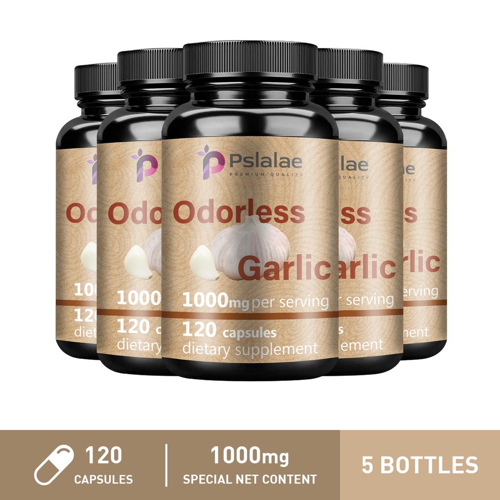 Pslalae Garlic Extract Capsules, Each Serving Contains 1000 Mg of Odorless Garlic Extract, non-GMO, Suitable for Both Men and Women.