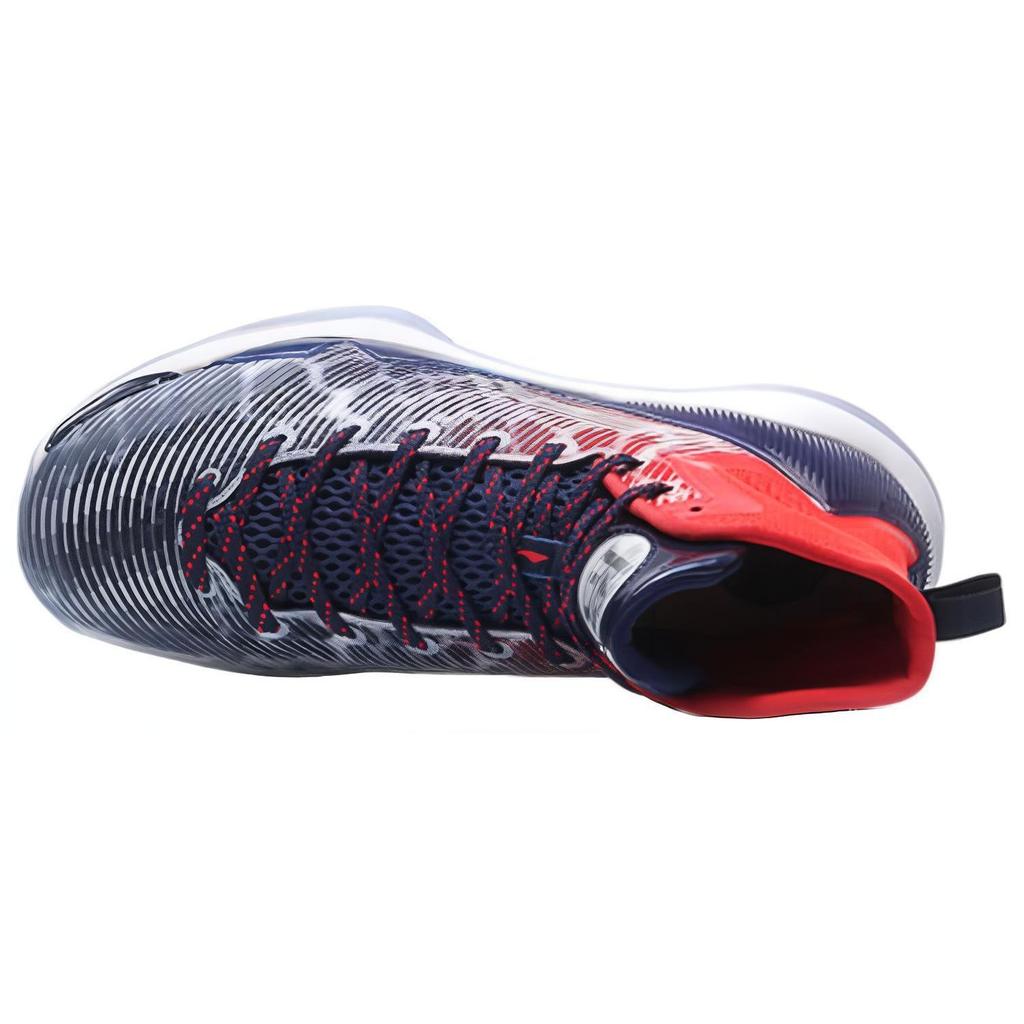 Li Ning YuShuai 11 Cushioning High Top Basketball Shoes Men's Dragon Fruit Red ABAM023-4