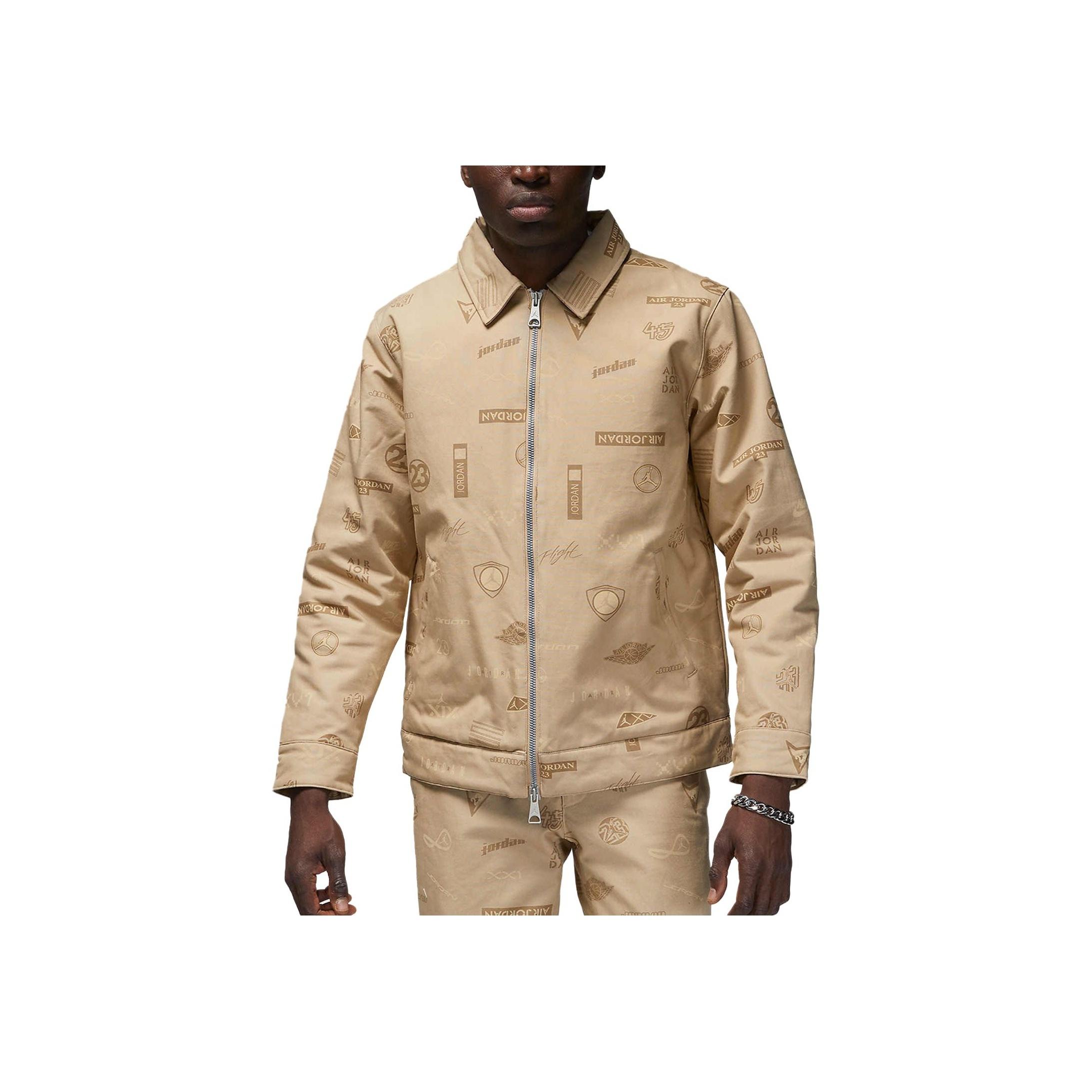 

Jordan Мужская тканая спортивная куртка с принтом, верхняя одежда Desert-Yellow DV7564-254 S