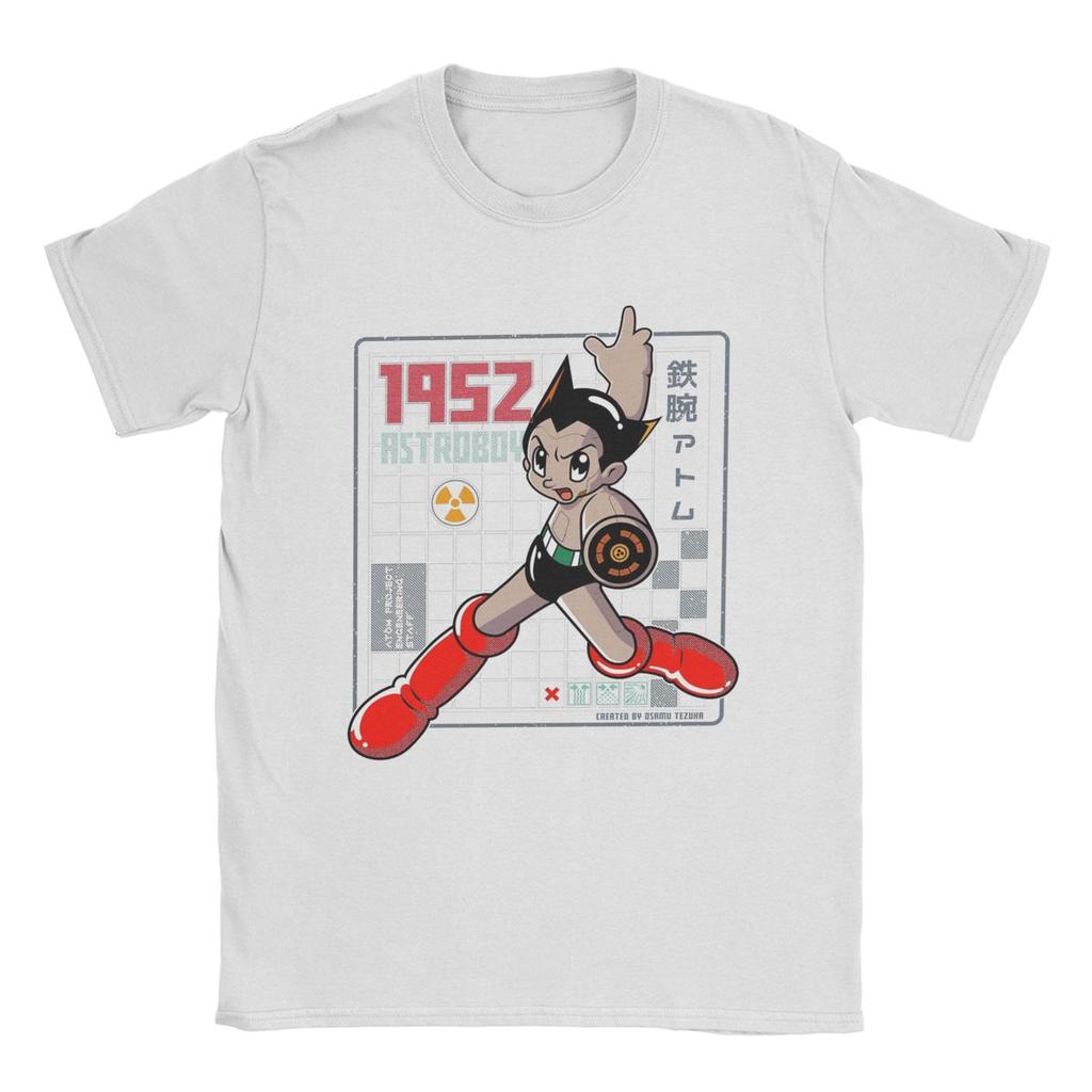 Men AstroBoy T Shirts Astro Boy Pure Cotton Clothing Funny Short Sleeve Round Collar Tees Gift Idea T-Shirts