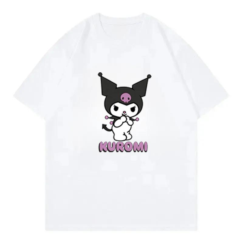 

2026Casual Top Trend New Cute Cartoon Kuromi Comfortable and Breathable Womens summer loose and fashionable style S