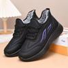 Women Winter New Low Top Lace Up Cotton Shoes Round Toe Waterproof Non Slip Soft Sole Plush Keep Warm Casual Sports Shoes