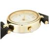 Fieldwork Women's Analog Ellipse Watch with Gold Leather Strap, Black (JN003-5)