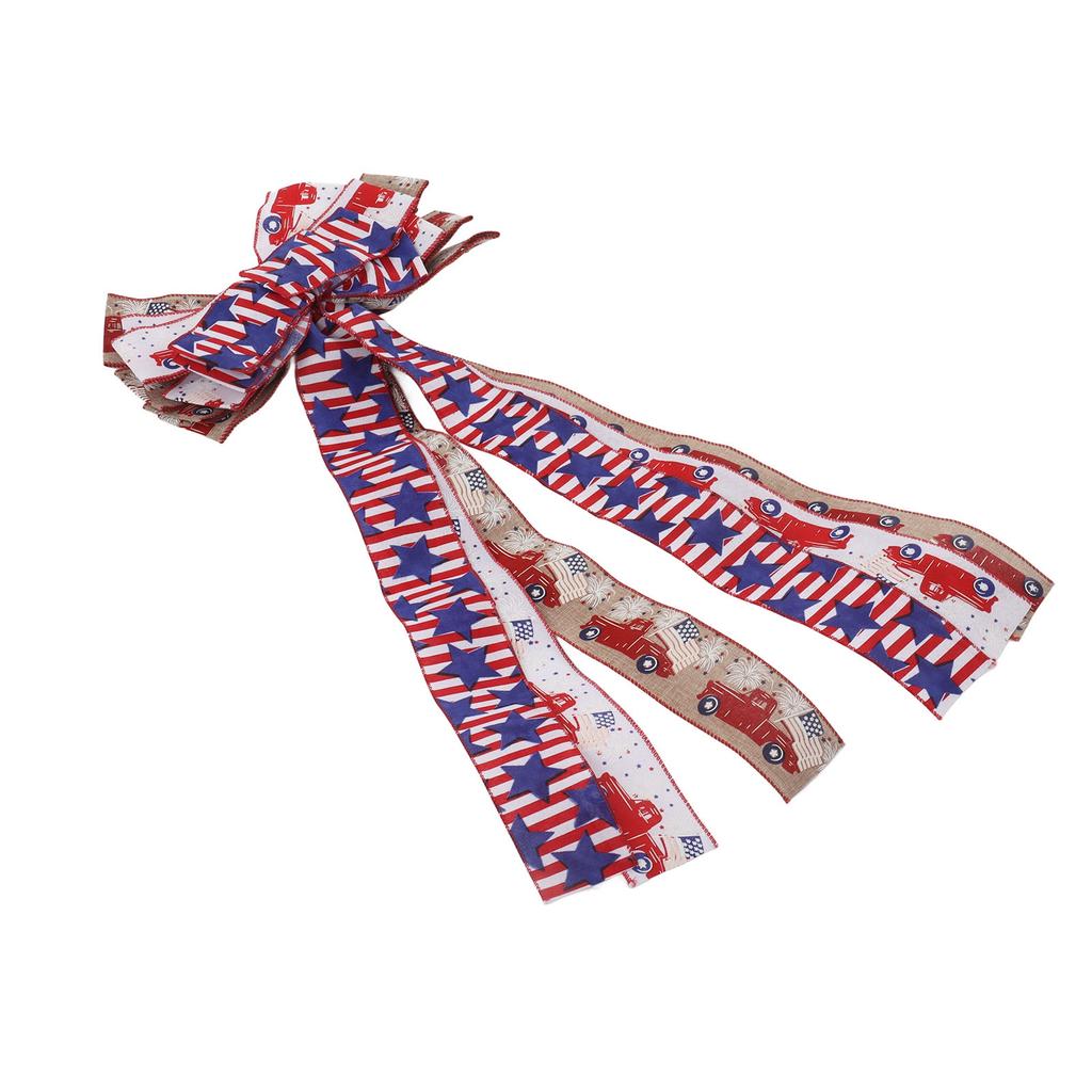 Independence Day Bowknot 11.8x27.6in Vibrant Colors Fadeless Durable Widely Used Patriotic Bowknot for 4th of July