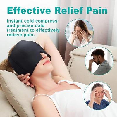 Cappello antiemicrania Cappello antiemicrania Gel Terapia caldo-freddo Cuffia di ghiaccio per alleviare il dolore Cappello di ghiaccio Maschera per gli occhi Sollievo dal dolore da stress e pressione