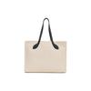 Bally Large Capacity Open Design Fabric Tote Bag Shopping Bag Handbag Women Tote Natural Black Gold 6307789