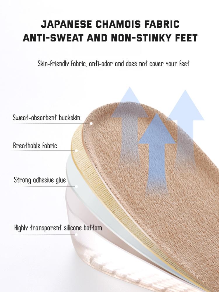 Invisible Height Increasing Shoe Insoles Quality Gel Insole for Feet Silicone Shoe Pads Shock Absorbing Shoe Sole 1Pair
