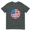 Happy 4th Of July Groovy Smile Face Red White Blue Usa Tshirt