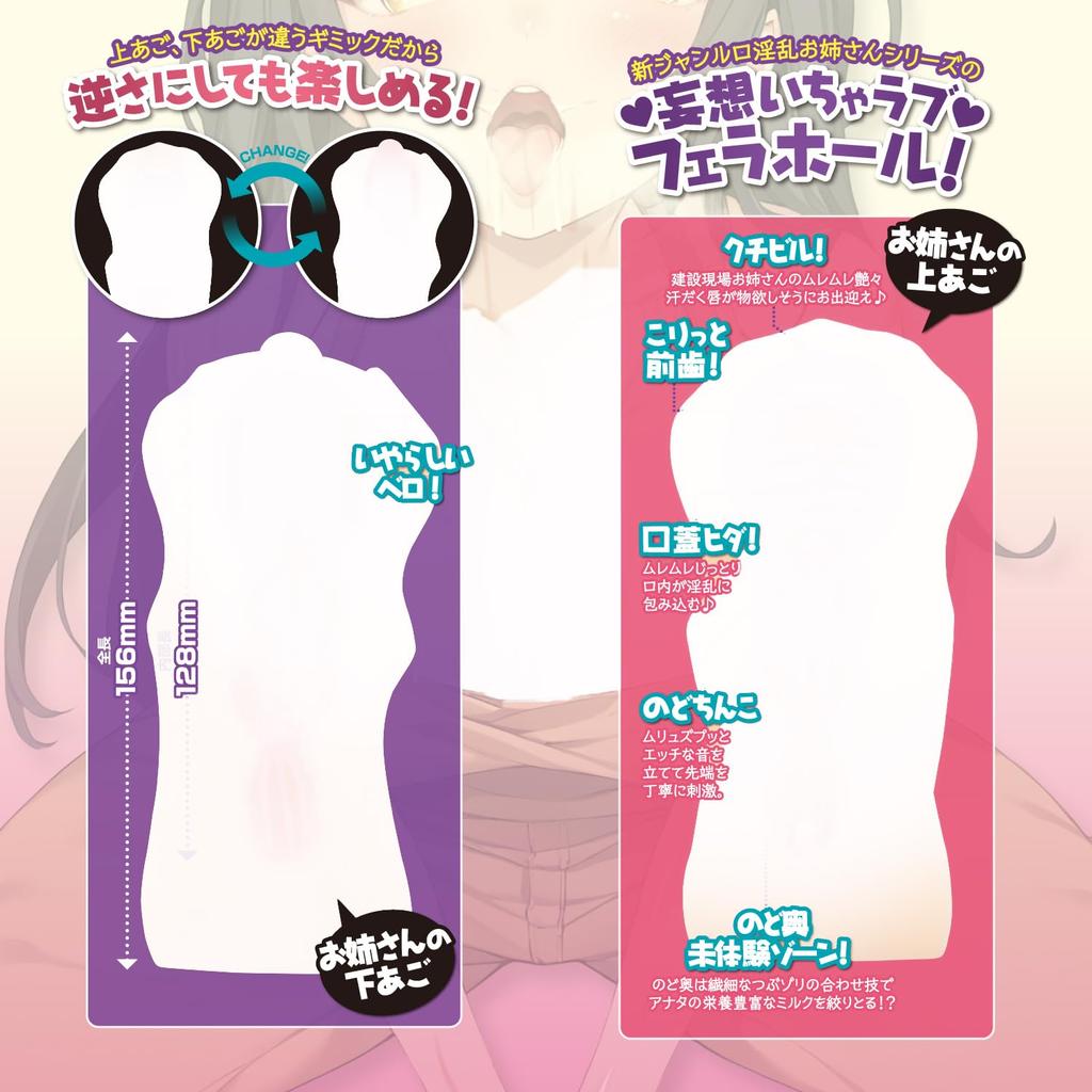 YUIRA (Japanese Brand) Construction Site Oral Sex Lady [with Teeth][2-Layer Structure][Includes Pouch Lotion] / Onahole Onahole Fellahole ONAHO