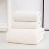 3-Piece Set: Soft, Absorbent Coral Fleece Towels - 2 Hand Towels + 1 Bath Towel, Easy to Wash and Dry