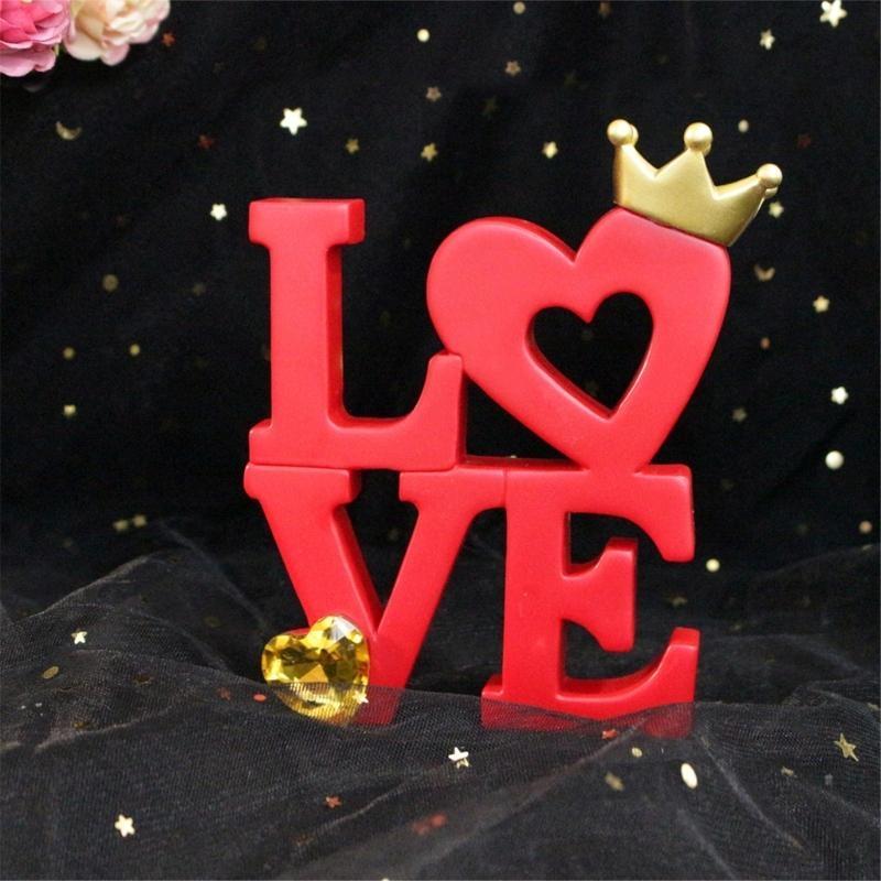Valentines Day Letter Love Figurine Miniature Desk Love Letter Ornament CN