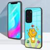 Cute Kakaos Cartoon Friends Phone Case For Samsung S26 S25 S24 FE S23 S22 S21 Plus S20 Ultra Note20Ultra Black Glass Cover