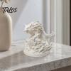 3D Printed Wolf Statue, Howling Wolf Figurine, Wild Wolf on Rock Sculpture, Collectible Animal Ornament for Home Office Desk