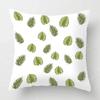 Nordic Fall Home Decor Autumn Throw Pillow Case Sofa Cushion Cover Modern Leaf Plant Green