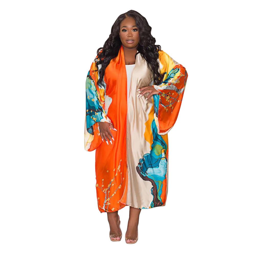 New Women's Multi-Color One Size Cover-Up with Modern Print