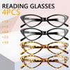 4PCS Fashion Cat Eye Reading Glasses Women Anti Blue Light Computer Presbyopic Eyeglasses Retro Classic Hyperopia Glasses
